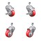 Service Caster 3.5 Inch Red Polyurethane Wheel Swivel 1/2 Inch Threaded Stem Caster Brake, 2PK TS20S3514-PPUB-RED-TLB-121315-2-S-2 - alternate 1